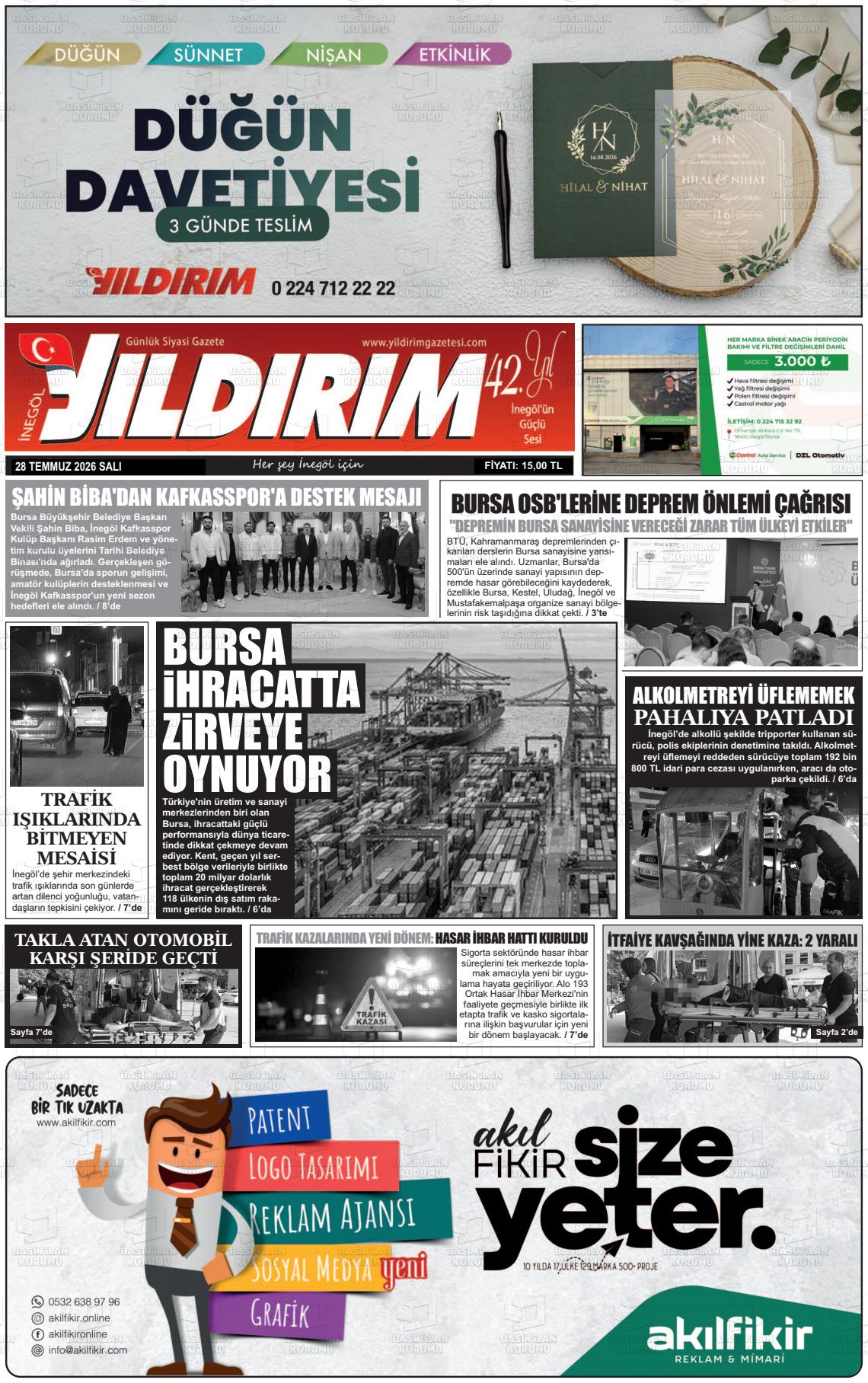 İNEGÖL YILDIRIM