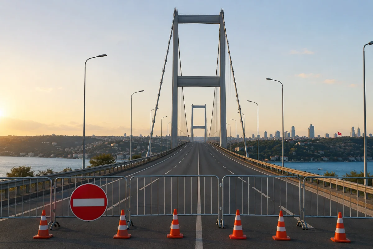 15 Temmuz Anma Günü İçin Köprü Çift Yönlü Olarak Kapatıldı