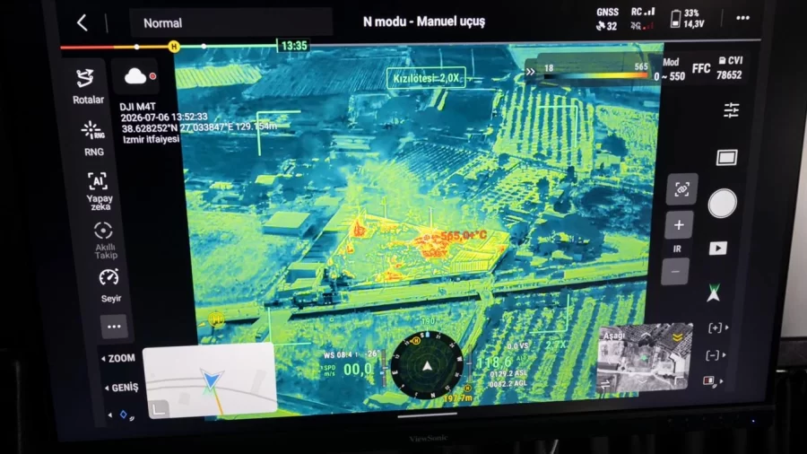 İzmir İtfaiyesi’nden Yangınlara Yapay Zekâ Destekli Drone Hamlesi