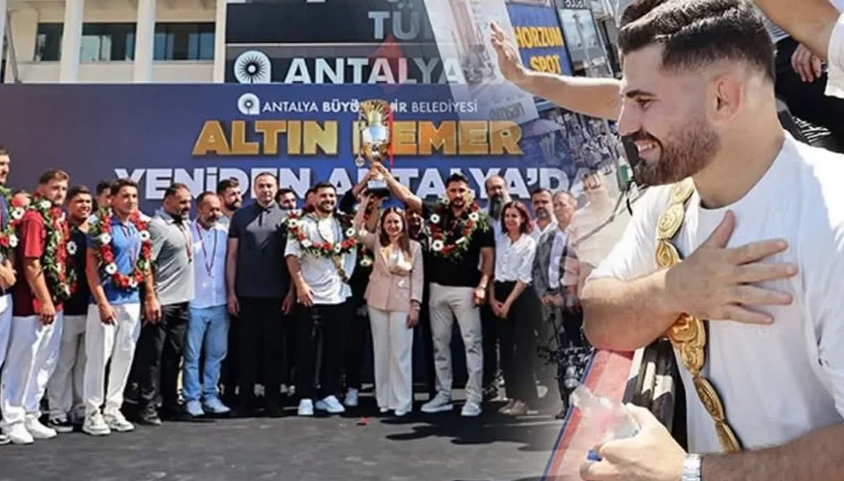 Erkan Taş, Kırkpınar Başpehlivanı olarak Antalya’da büyük bir ilgiyle karşılandı