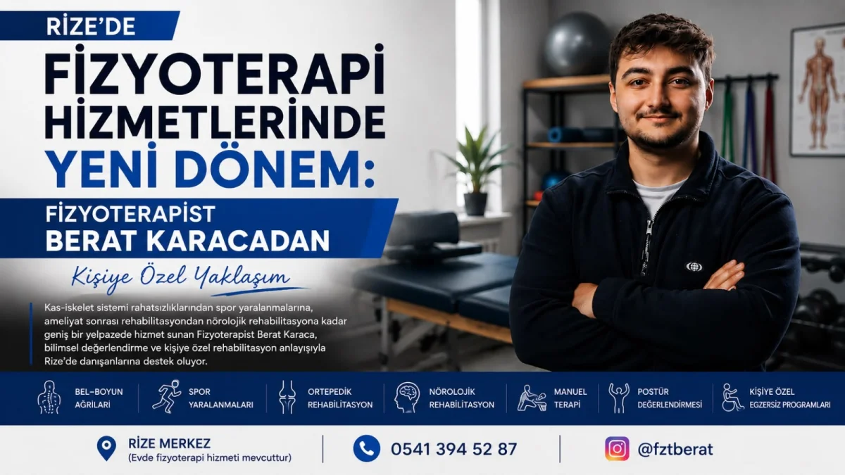 Rize’de Fizyoterapide Kişiye Özel Hizmet Dönemi Başladı